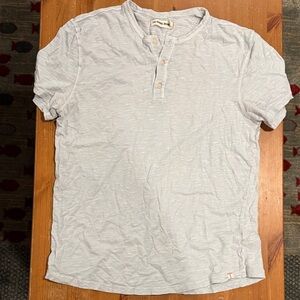 The Normal Brand Light Gray Short Sleeve Henley